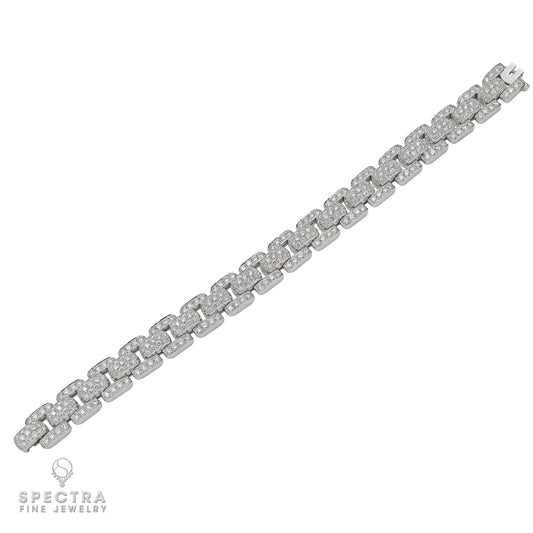 Cartier Contemporary Diamond Pave Link Bracelet