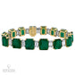 Spectra Fine Jewelry Emerald Diamond Riviere Bracelet
