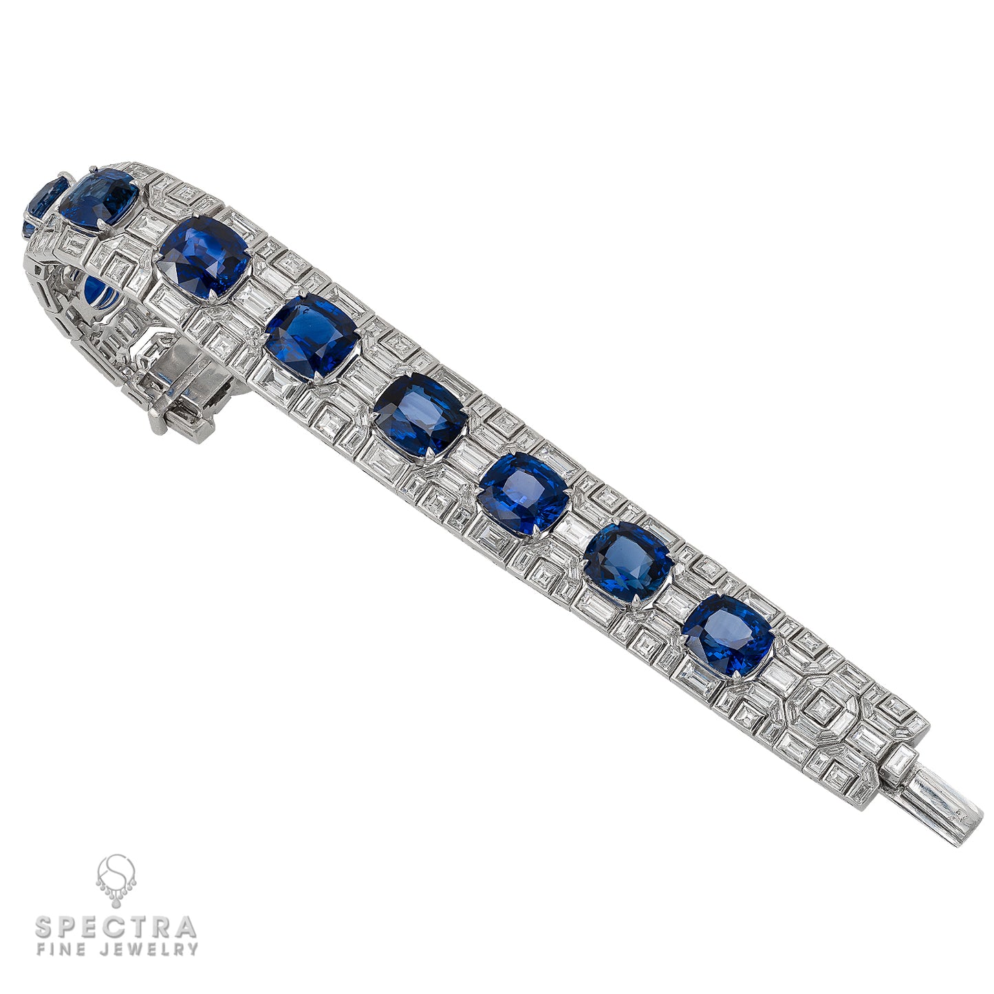 Vintage Bulgari Ceylon Sapphire Diamond Bracelet