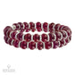 Pair of Ruby Bead and Diamond Rondelle Bangles