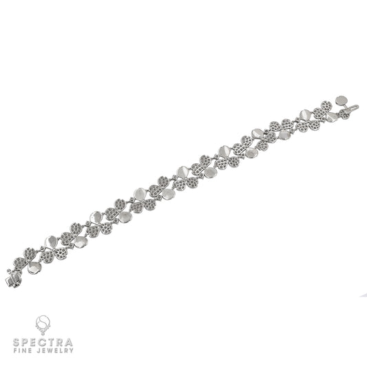 Tiffany & Co. Platinum Diamond Paper Flowers Bracelet