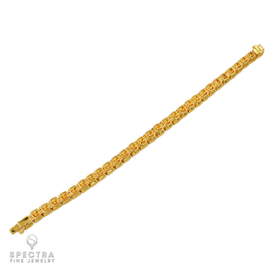 Spectra Fine Jewelry 32.83 cts. Cushion Yellow Diamond Tennis Bracelet