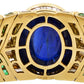 Bulgari 89.72 ct Sapphire, Emerald & Diamond Bangle in 18K Gold