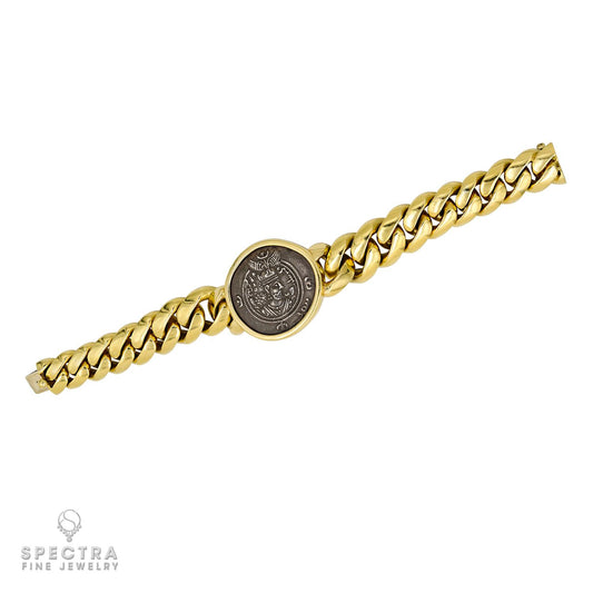 Bulgari Monete Chain Bracelet in 18K Yellow Gold – Signed Jewelry