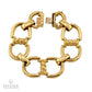 18k Yellow Gold Door Knocker Link Bracelet