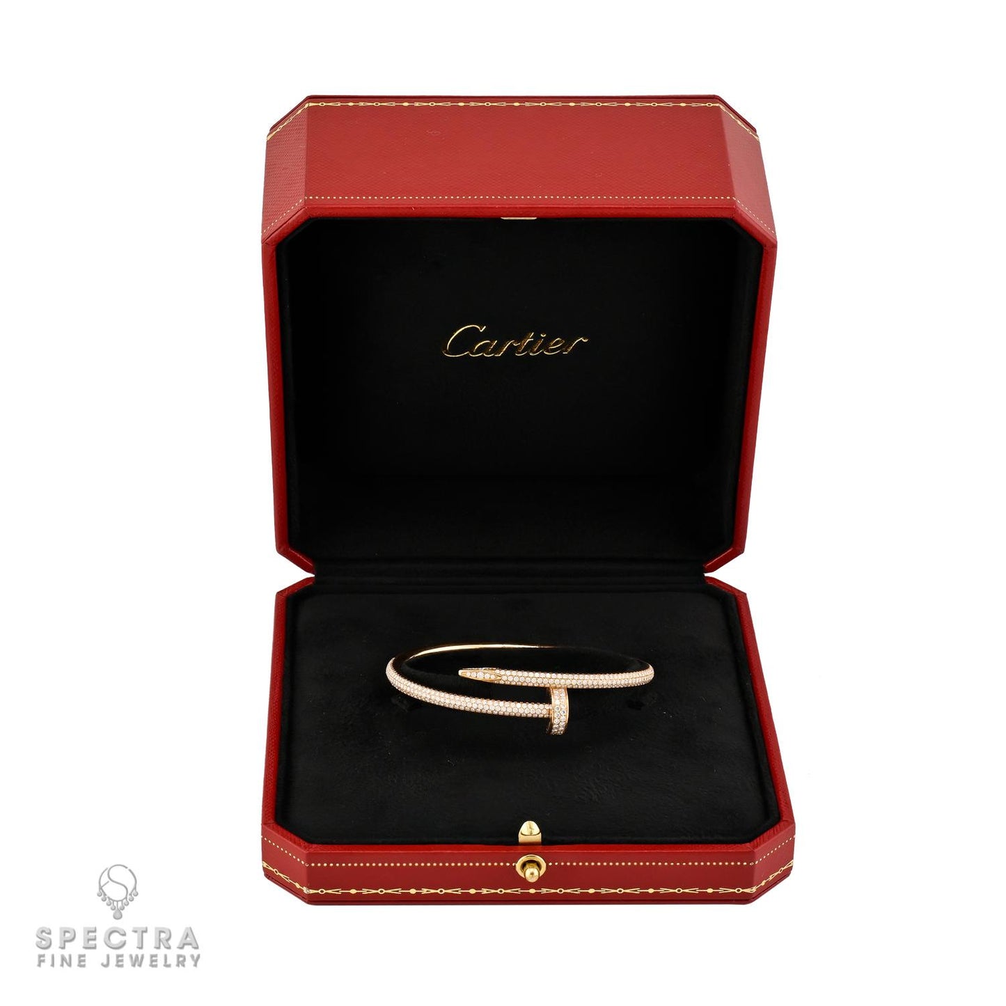 Cartier 'Juste Un Clou' 18k Rose Gold Diamond Bangle Bracelet