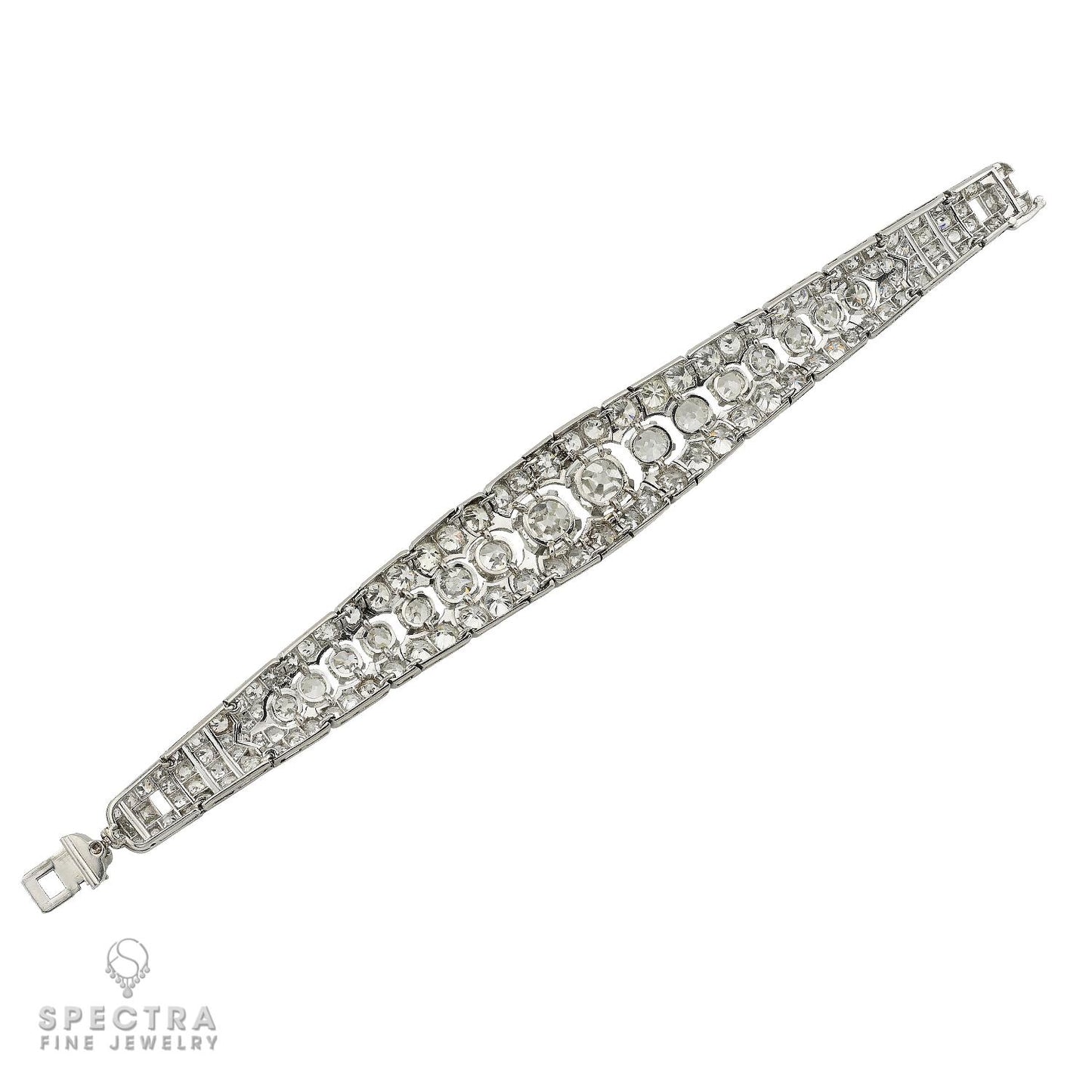 Cartier Art Deco 42ct Diamond Platinum Bracelet | Circa 1925 London