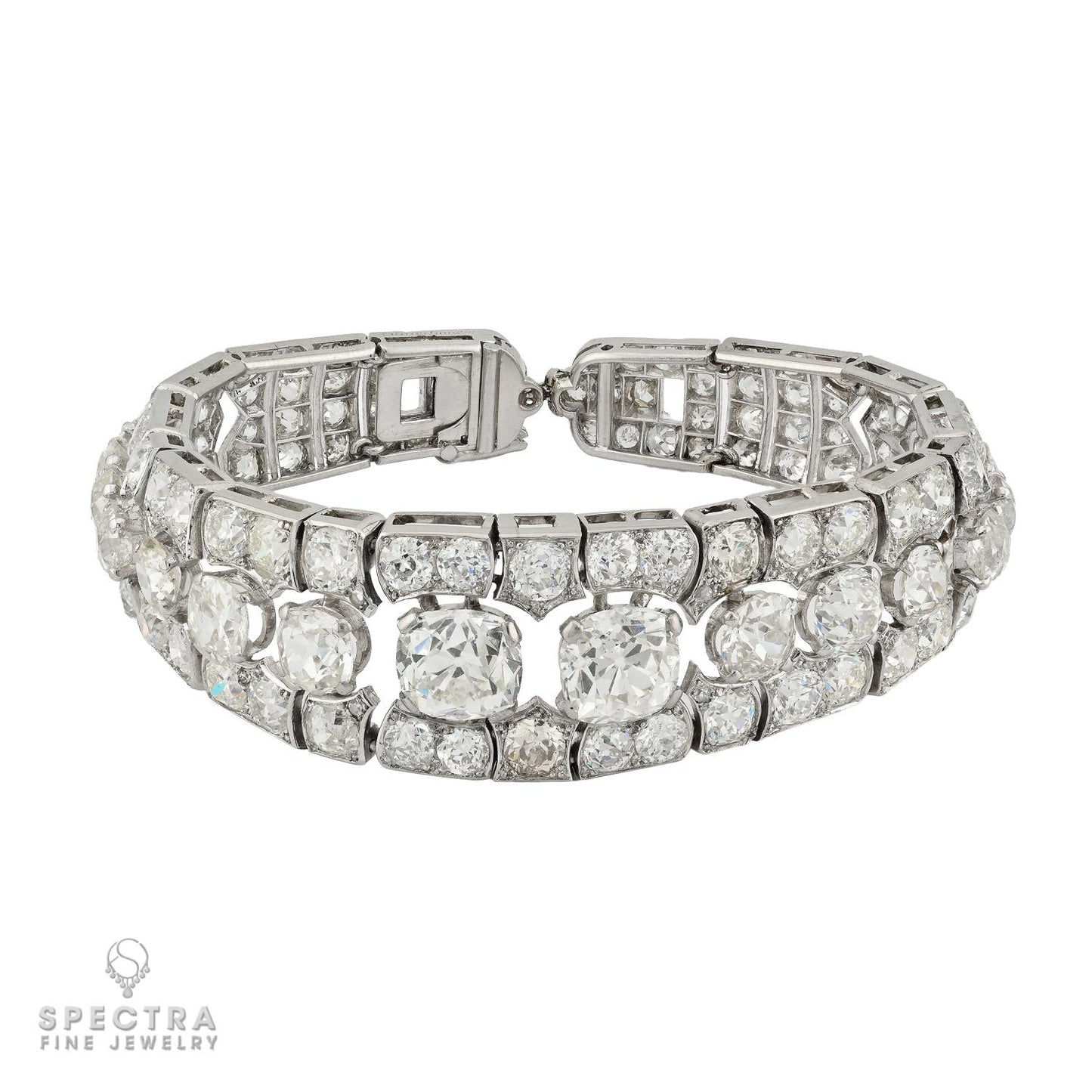 Cartier Art Deco 42ct Diamond Platinum Bracelet | Circa 1925 London