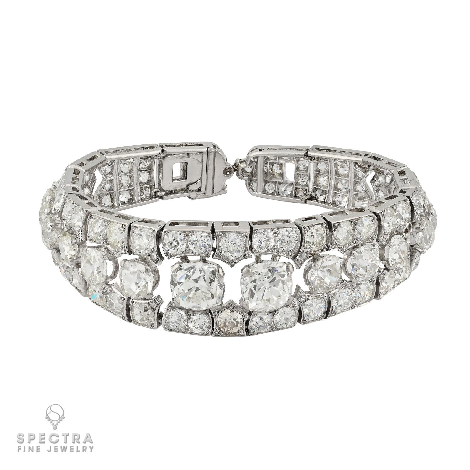 Cartier Art Deco 42ct Diamond Platinum Bracelet | Circa 1925 London