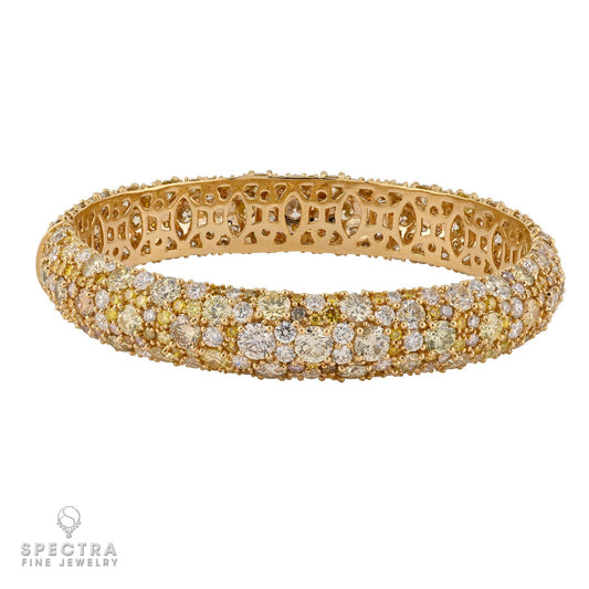 34.08ct Multicolor Diamond Bangle Bracelet | Spectra Fine Jewelry