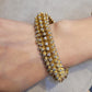 Signed Van Cleef & Arpels Diamond Fluted Bracelet, 1950s