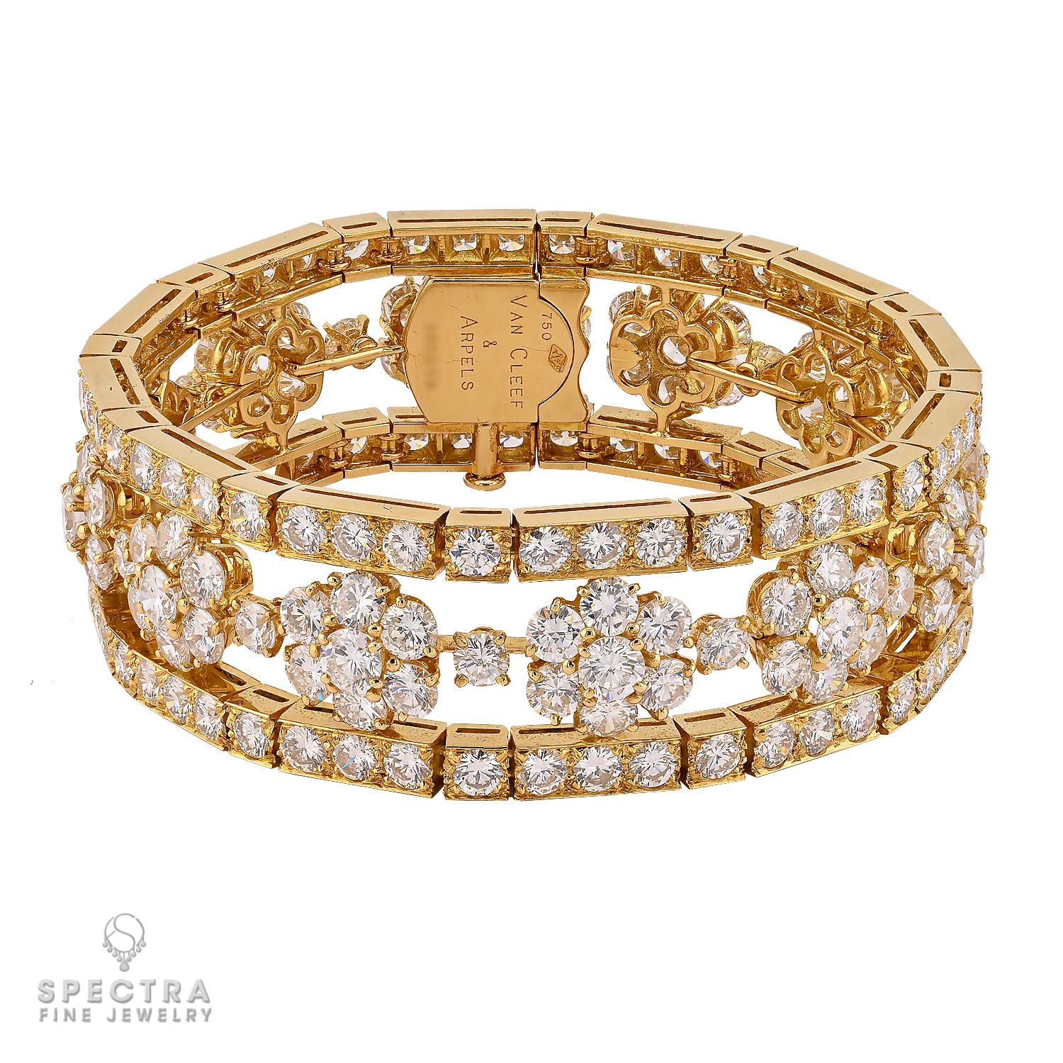 Van Cleef & Arpels Diamond 'Valenciennes' Bracelet in 18K Yellow Gold, 27.0 cts.