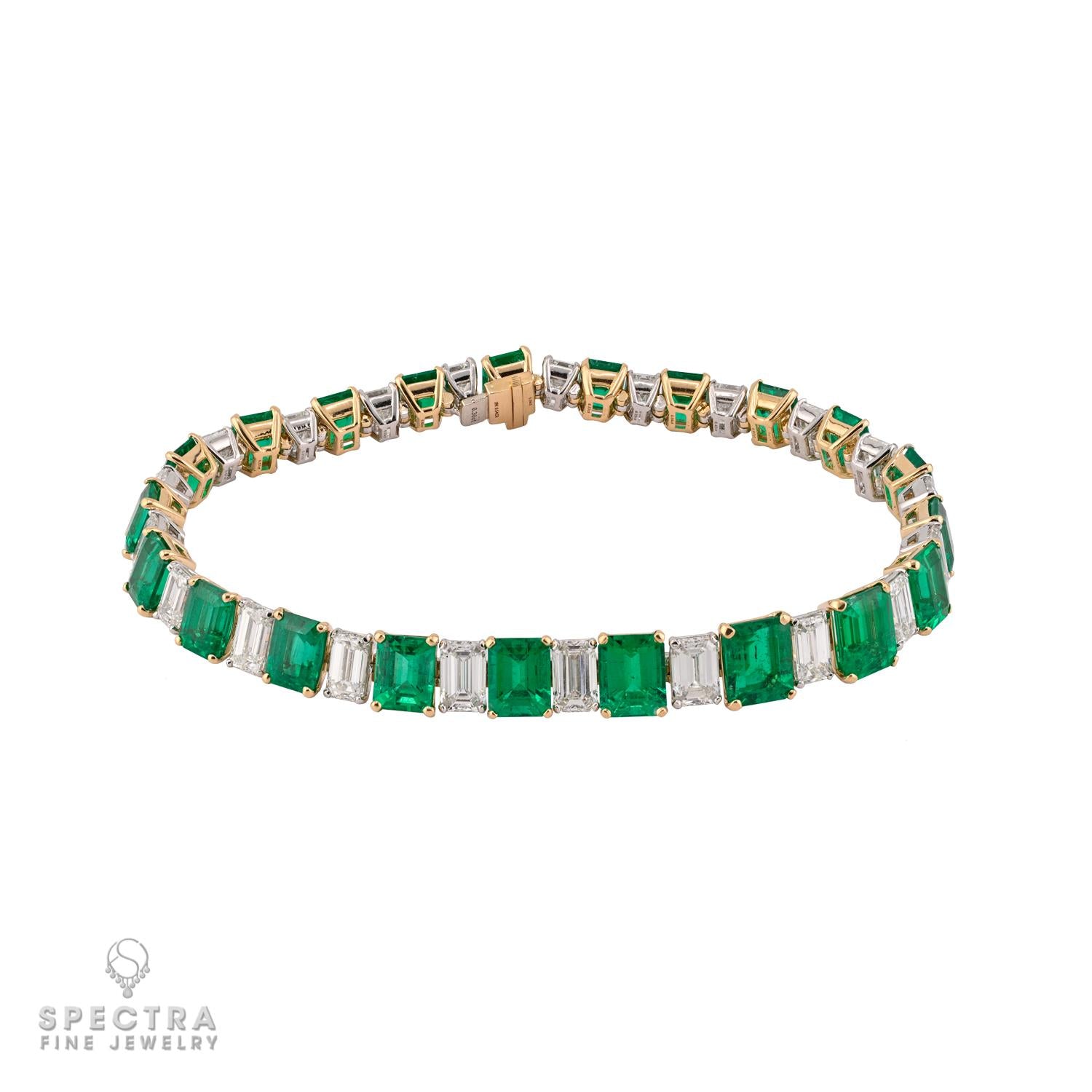 16.18 ct. Colombian Emerald & Diamond Bracelet by Spectra Fine Jewelry
