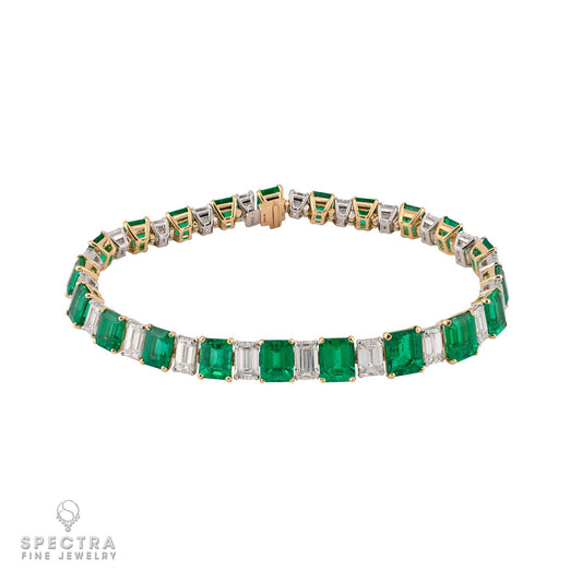 16.18 ct. Colombian Emerald & Diamond Bracelet by Spectra Fine Jewelry