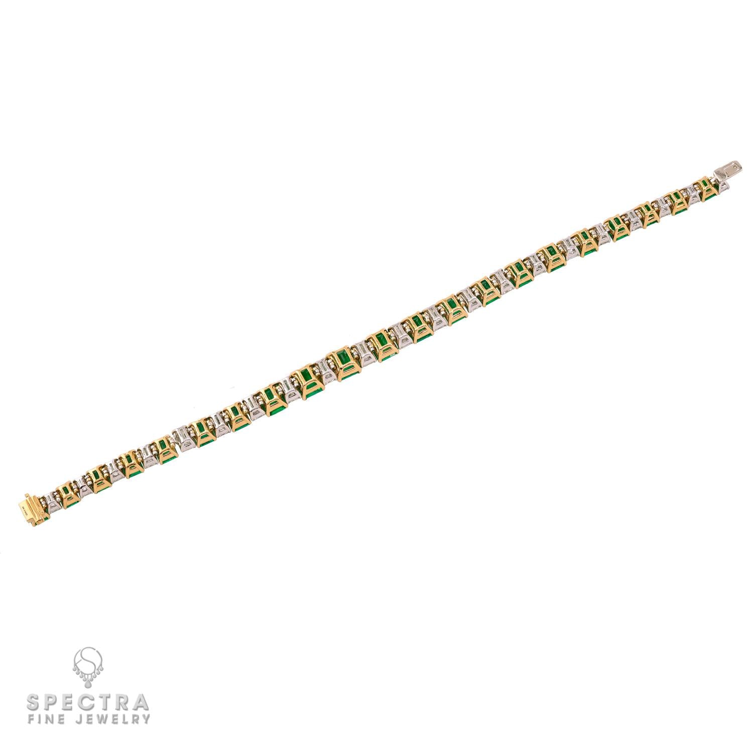 16.18 ct. Colombian Emerald & Diamond Bracelet by Spectra Fine Jewelry