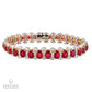 Spectra Fine Jewelry 26.21 cts. Burma Ruby & Diamond Line Bracelet