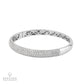 Half-Pave Diamond Bangle in 18K White Gold (3.10 ct)