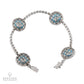 Diamond & Blue Sapphire Crystal Evil Eye Bracelet