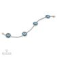Diamond & Blue Sapphire Crystal Evil Eye Bracelet