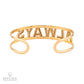 14K Yellow Gold "ALWAYS" Diamond Bangle