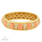 Van Cleef & Arpels 18k Gold Coral & Diamond Bangle Bracelet | Spectra