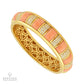 Van Cleef & Arpels 18k Gold Coral & Diamond Bangle Bracelet | Spectra