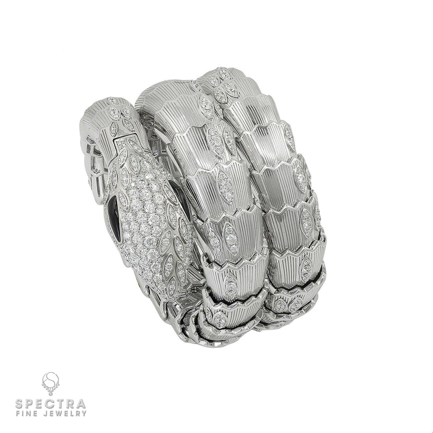 BULGARI Diamond Onyx Serpenti Watch: Luxury Timepiece with Diamonds and Onyx