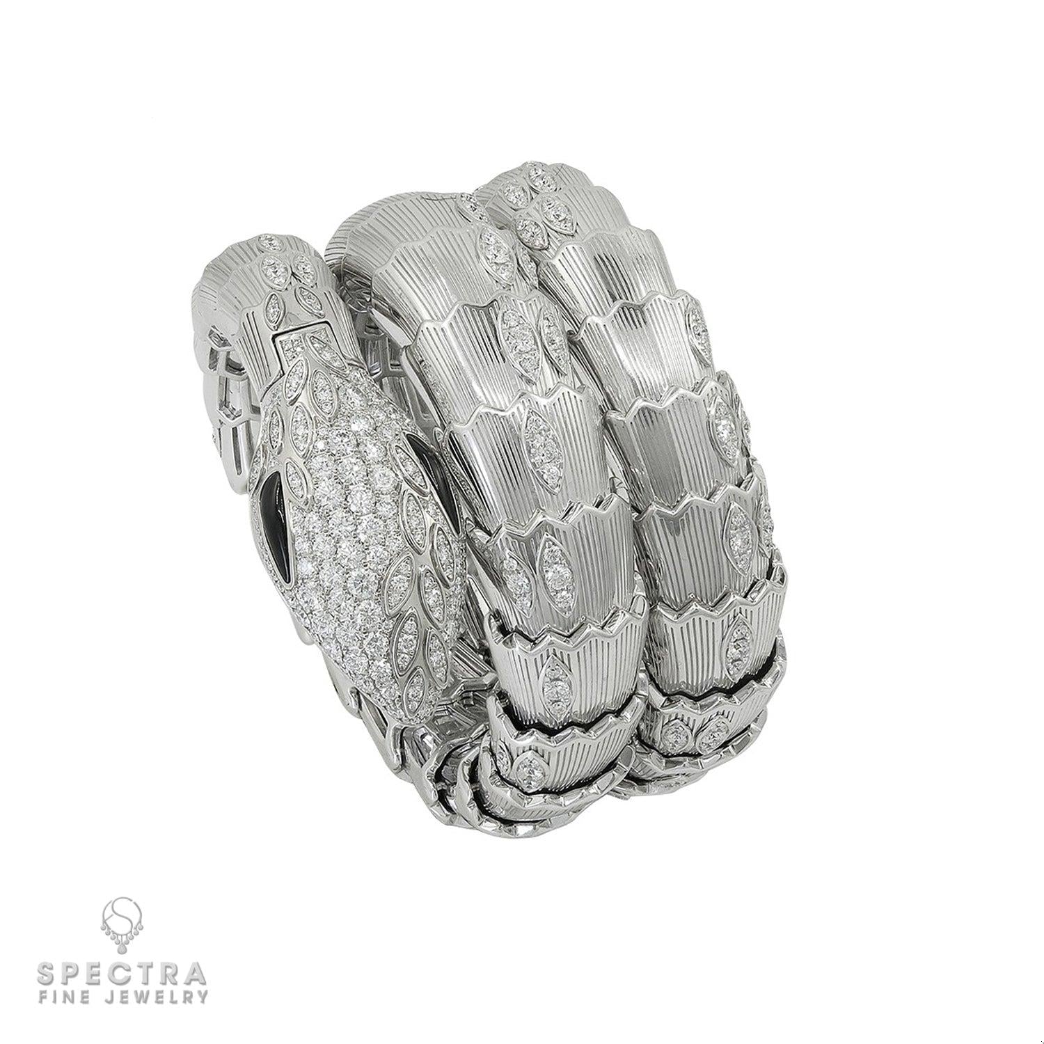 BULGARI Diamond Onyx Serpenti Watch: Luxury Timepiece with Diamonds and Onyx