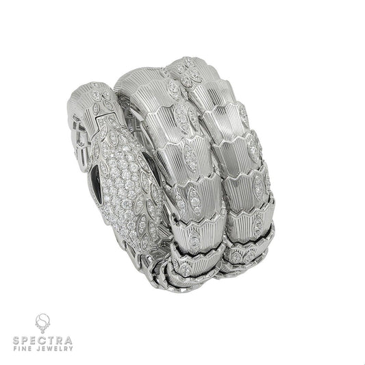 BULGARI Diamond Onyx Serpenti Watch: Luxury Timepiece with Diamonds and Onyx