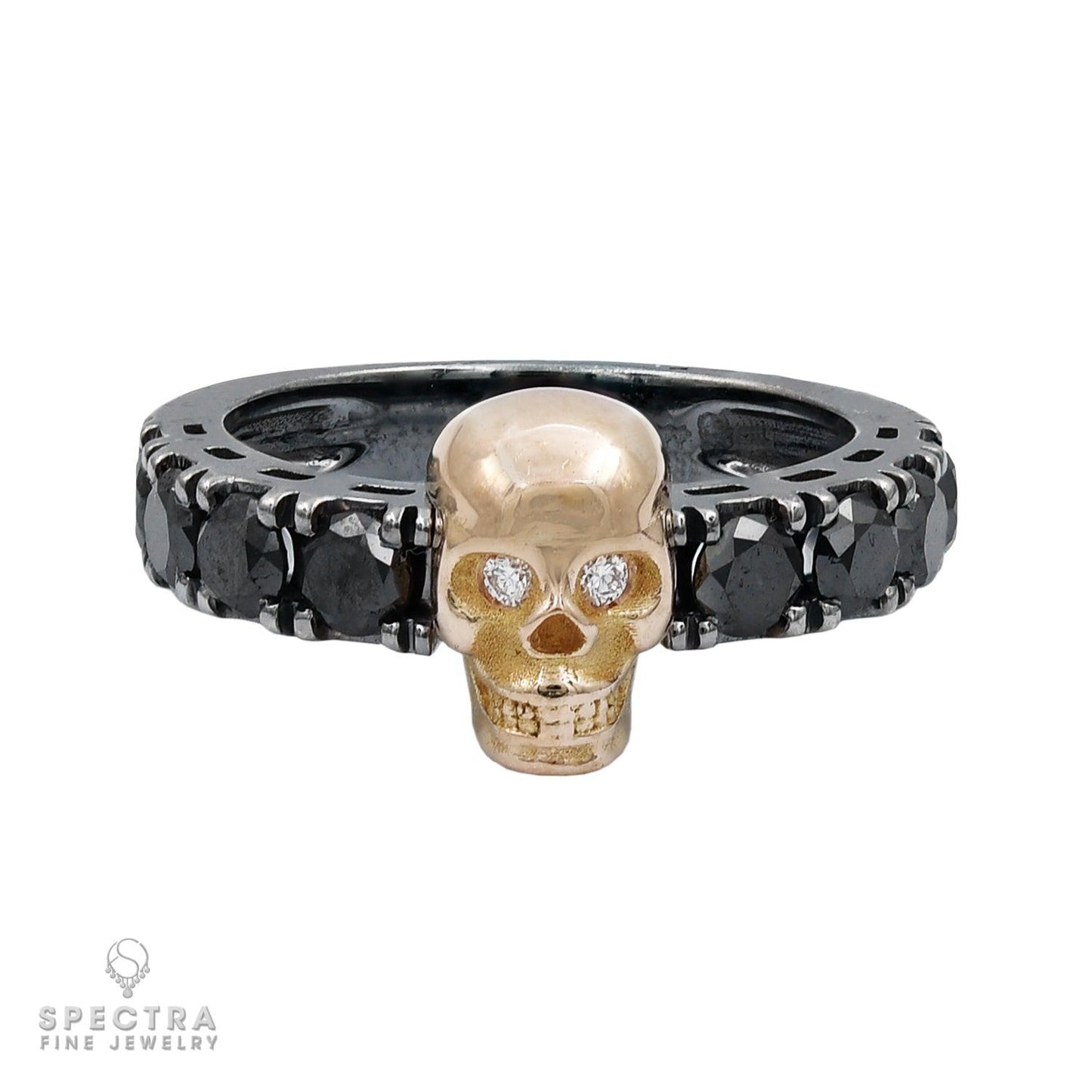 Black Diamond Skull Ring: Elegance Meets Edge