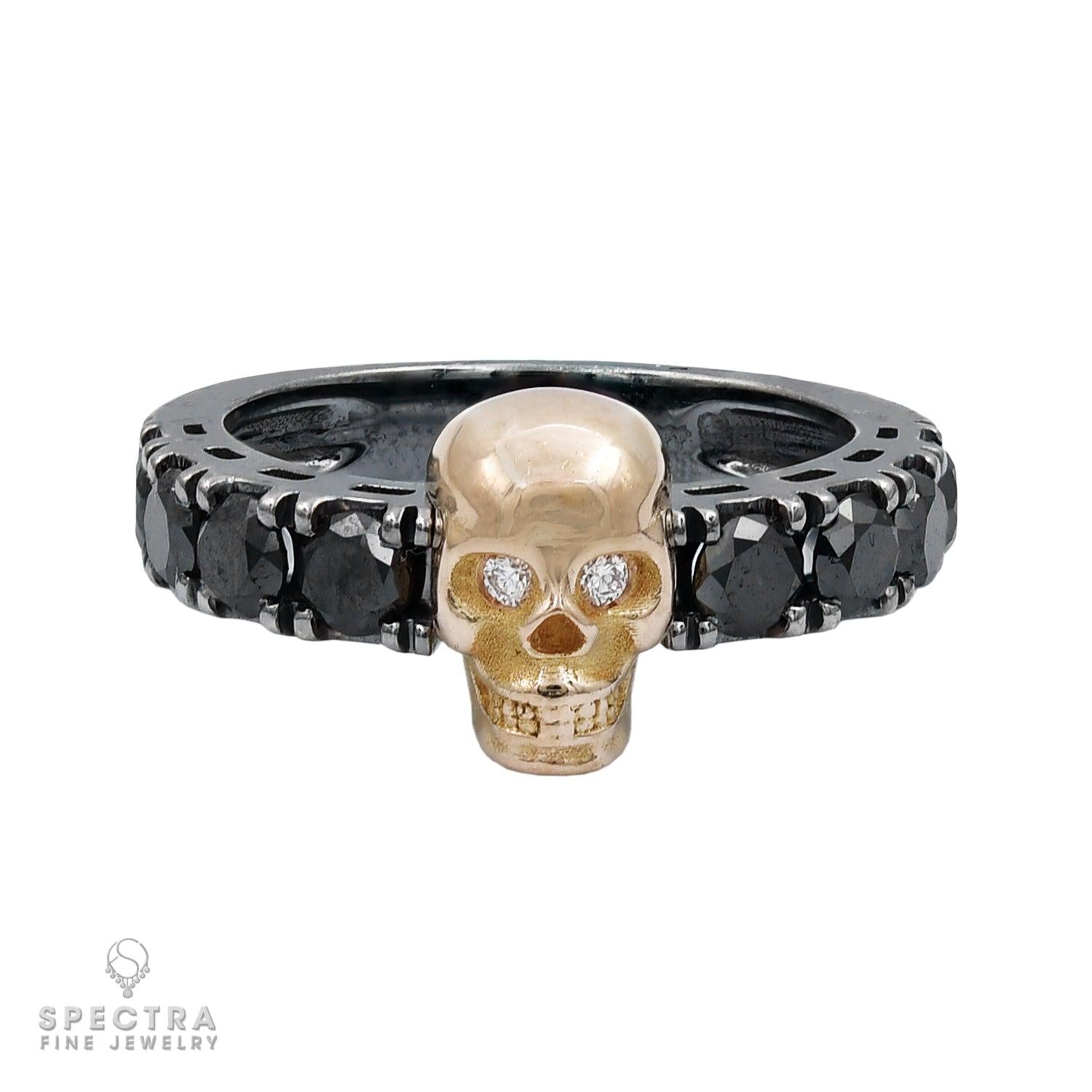 Black Diamond Skull Ring: Elegance Meets Edge