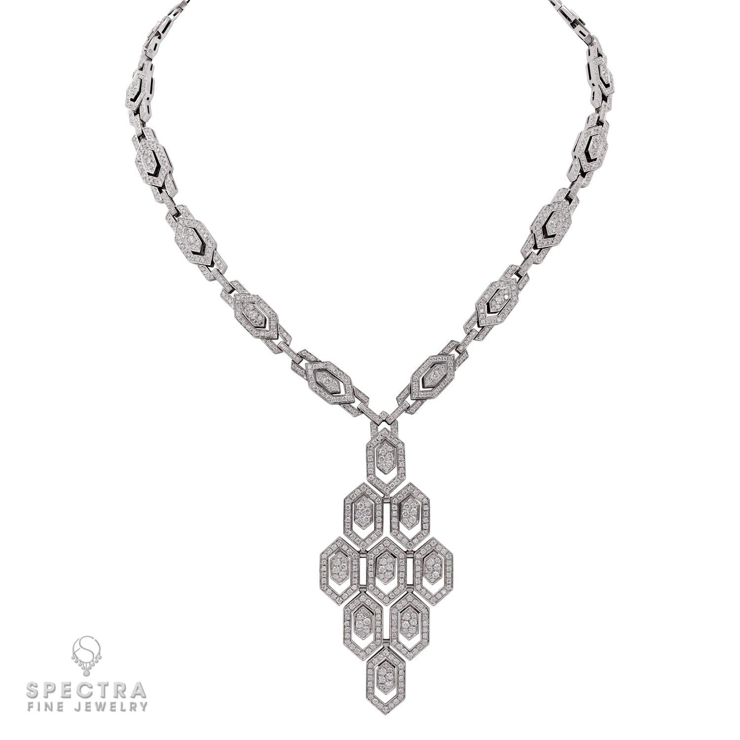 Bulgari 18k White Gold and Diamond Necklace