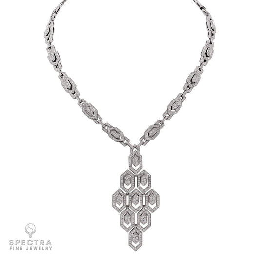 Bulgari 18k White Gold and Diamond Necklace