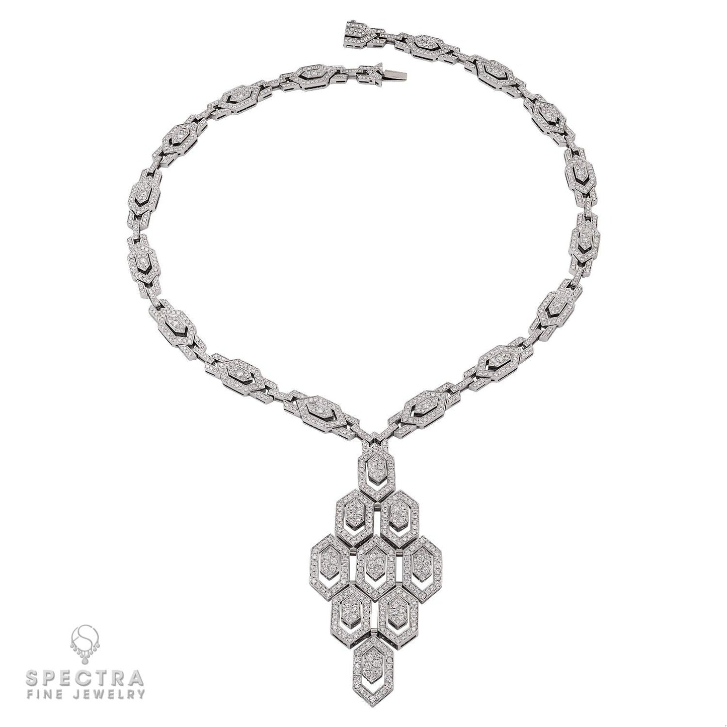 Bulgari 18k White Gold and Diamond Necklace: A Timeless Masterpiece of Elegance