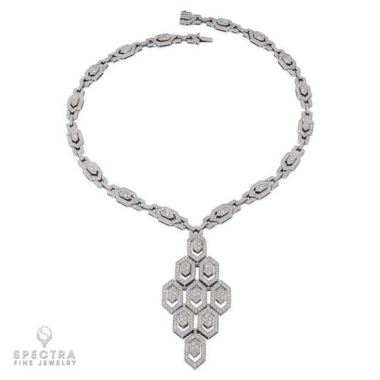 Bulgari 18k White Gold and Diamond Necklace