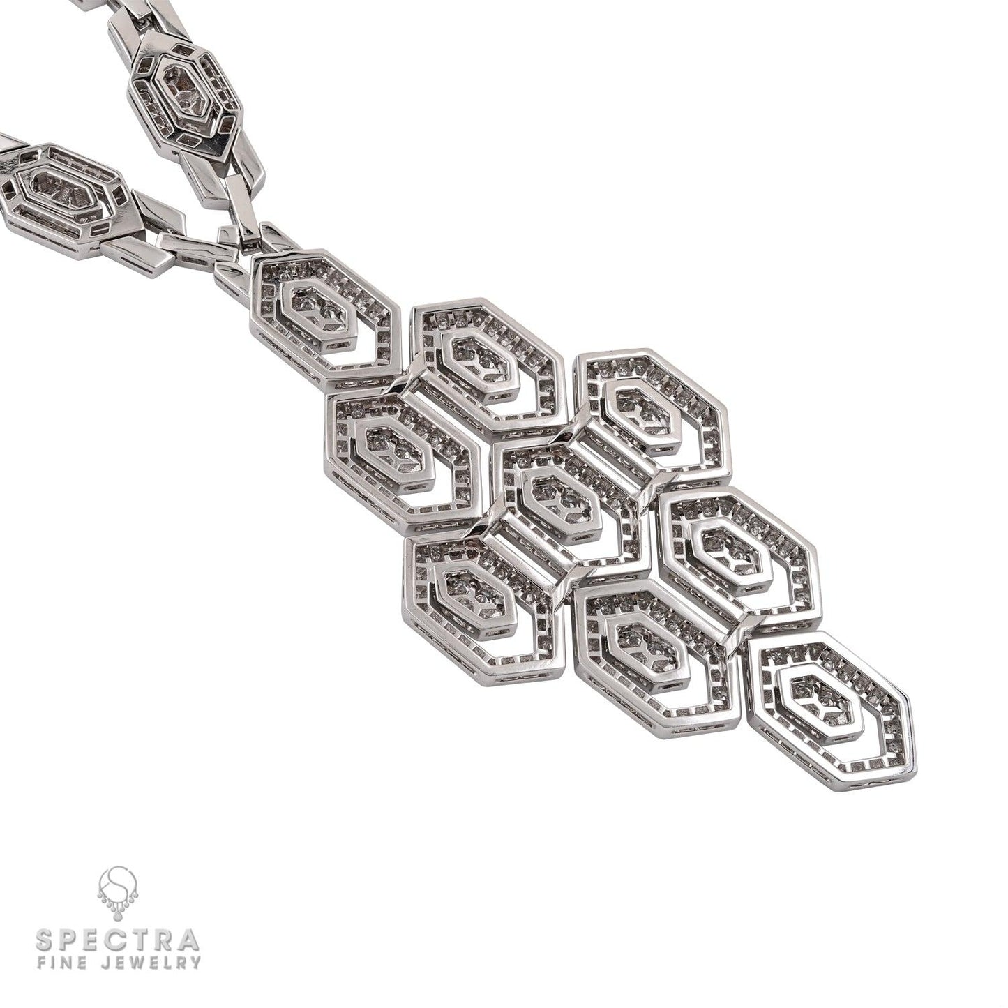 Bulgari 18k White Gold and Diamond Necklace: A Timeless Masterpiece of Elegance
