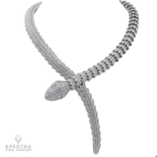 Bulgari Diamond Serpenti 18kt White Gold Necklace