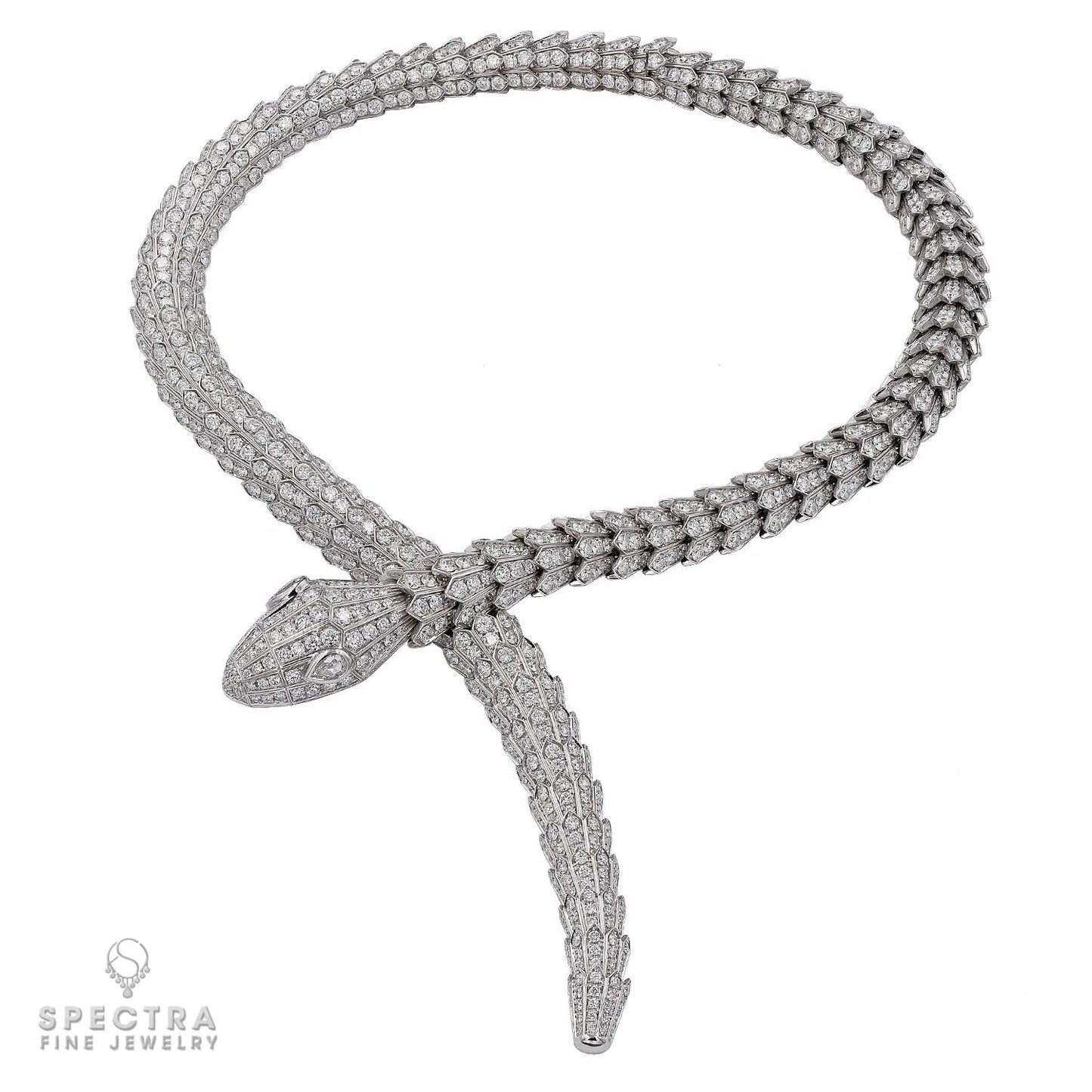 Bulgari Diamond Serpenti 18kt White Gold Necklace