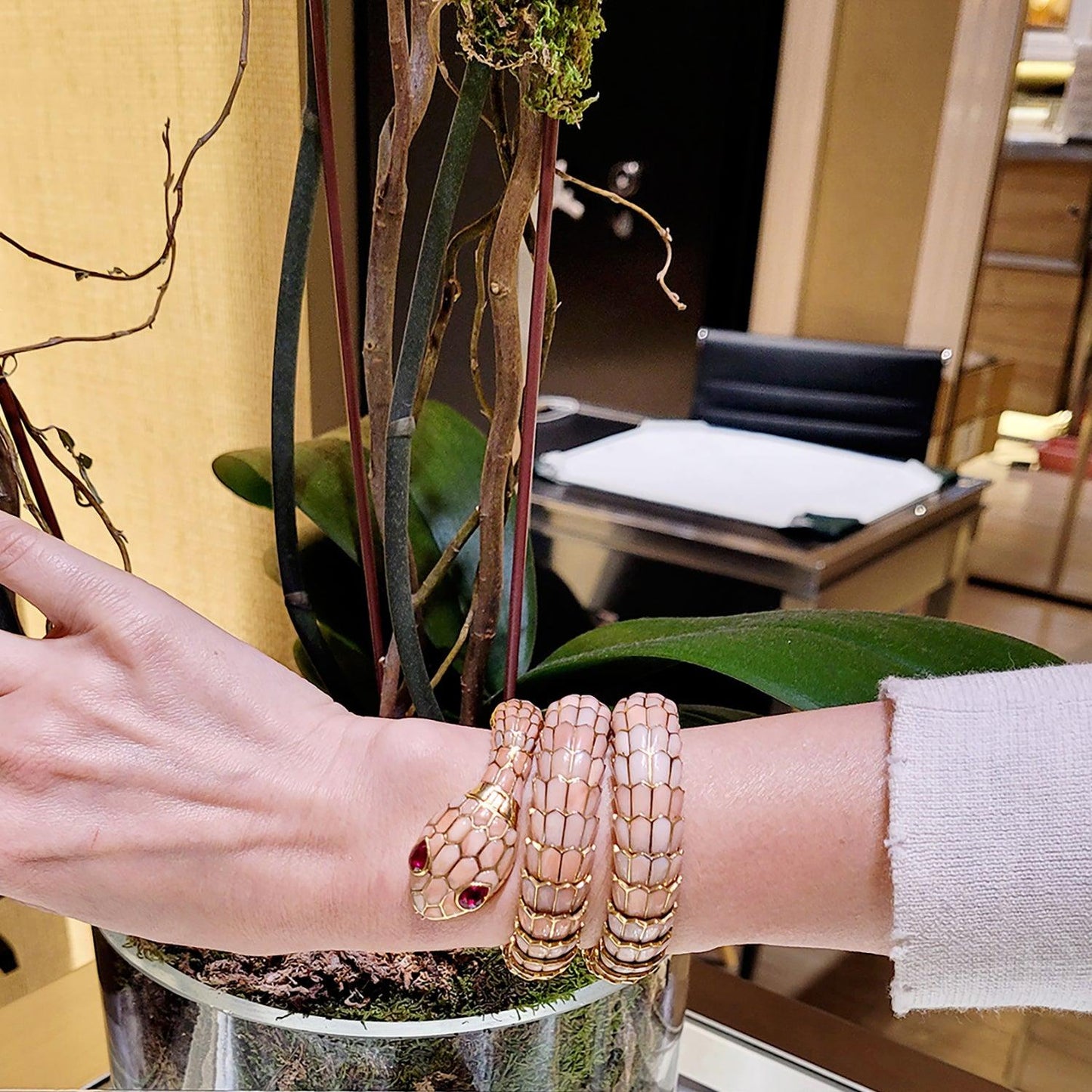 Bulgari Serpenti Vintage Coral Ruby Convertible Bracelet Watch