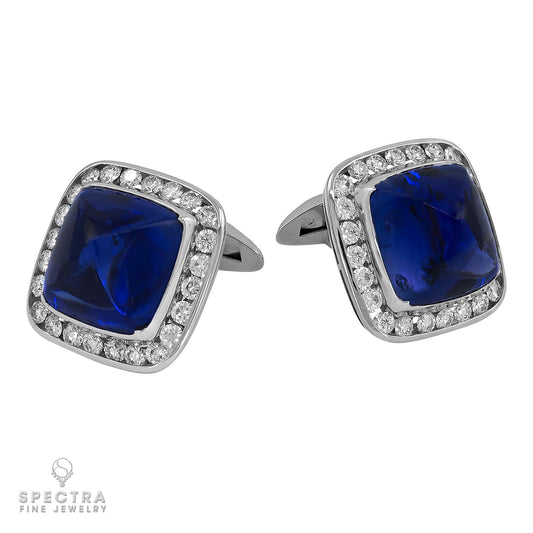 Spectra Fine Jewelry Sri Lanka Sapphire Diamond Cufflinks