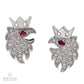 Cantamessa Contemporary Griffin Ruby Diamond Pave Cufflinks