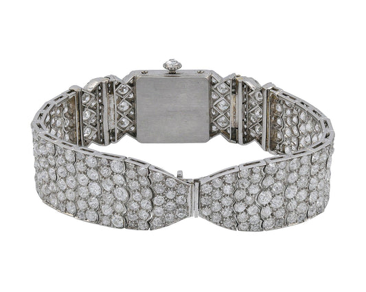 Cartier Art Deco Diamond Wristwatch  27.0 ct Diamonds