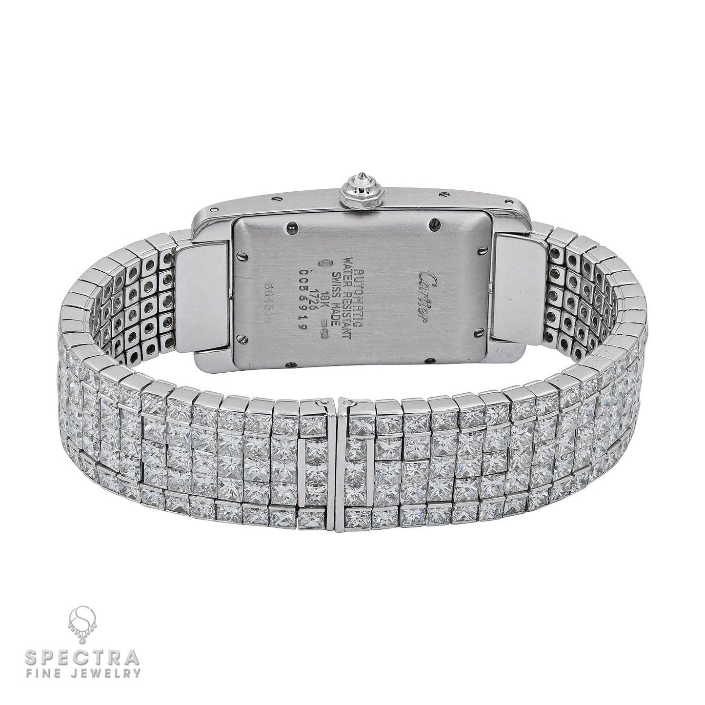 Cartier 'Tank Americaine' Diamond Wristwatch