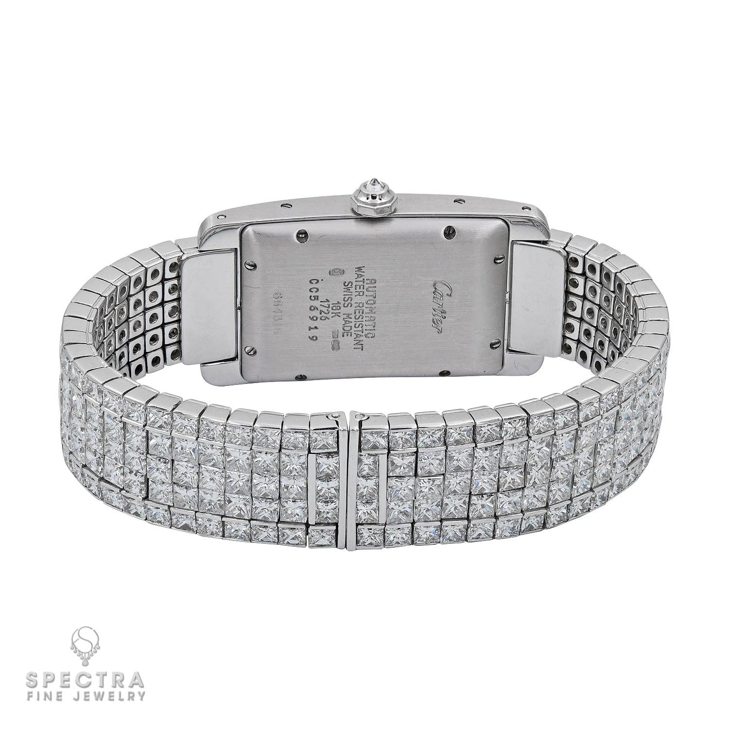 Cartier 'Tank Americaine' Diamond Wristwatch