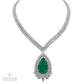 Certified 47.76 Carat Colombian Emerald and Diamond Necklace/Brooch