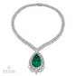 Certified 47.76 Carat Colombian Emerald and Diamond Necklace/Brooch