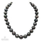 Contemporary AAA South Sea Cultured Black Pearl Diamond Pave Collar Necklace