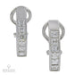 Contemporary Caret Diamond Huggie Half Hoop Earrings