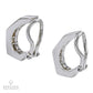 Contemporary Caret Diamond Huggie Half Hoop Earrings