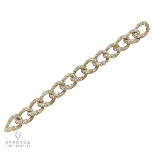 Contemporary Diamond Pave Cuban Link Bracelet